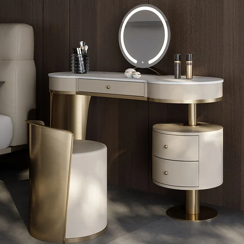 Luxury Bedroom Vanity Table Makeup Mirror Chair Modern Coffee Computer Dressing Table European Study Vestidores Home Furniture