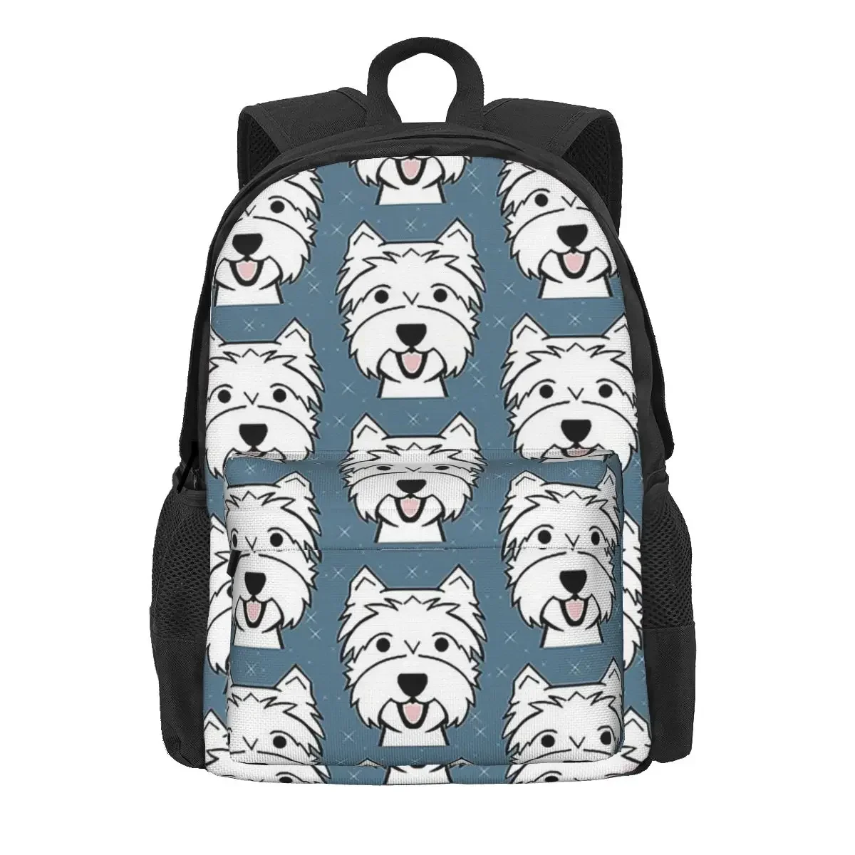 

West Highland Terrier Westie Dogs Backpacks Boys Girls Bookbag Students School Bags Travel Rucksack Shoulder Bag Large Capacity