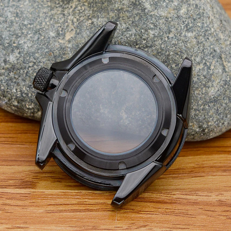 King Samurai Men Diver Watch Case 316L Stainless Steel Watch Shell Fit NH35 NH36 Movement Support 28.5mm Dial Mod Parts