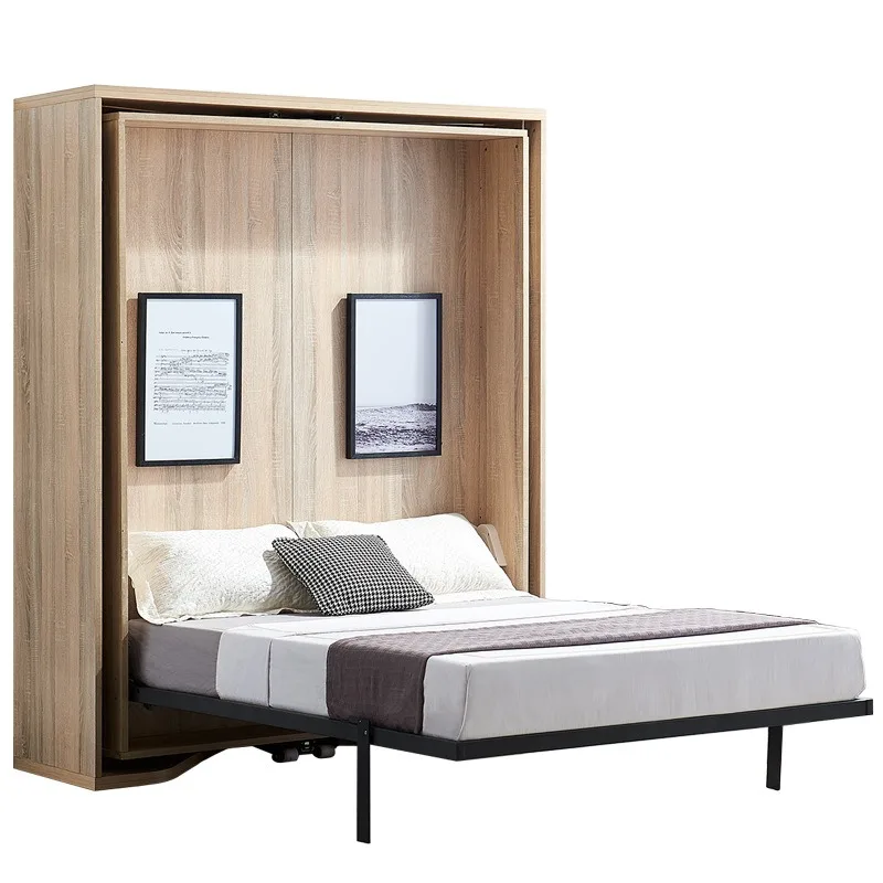 Rotating folding bed Invisible bed Multifunctional bed Flipping bed Bookcase Combination furniture Bed five accessories