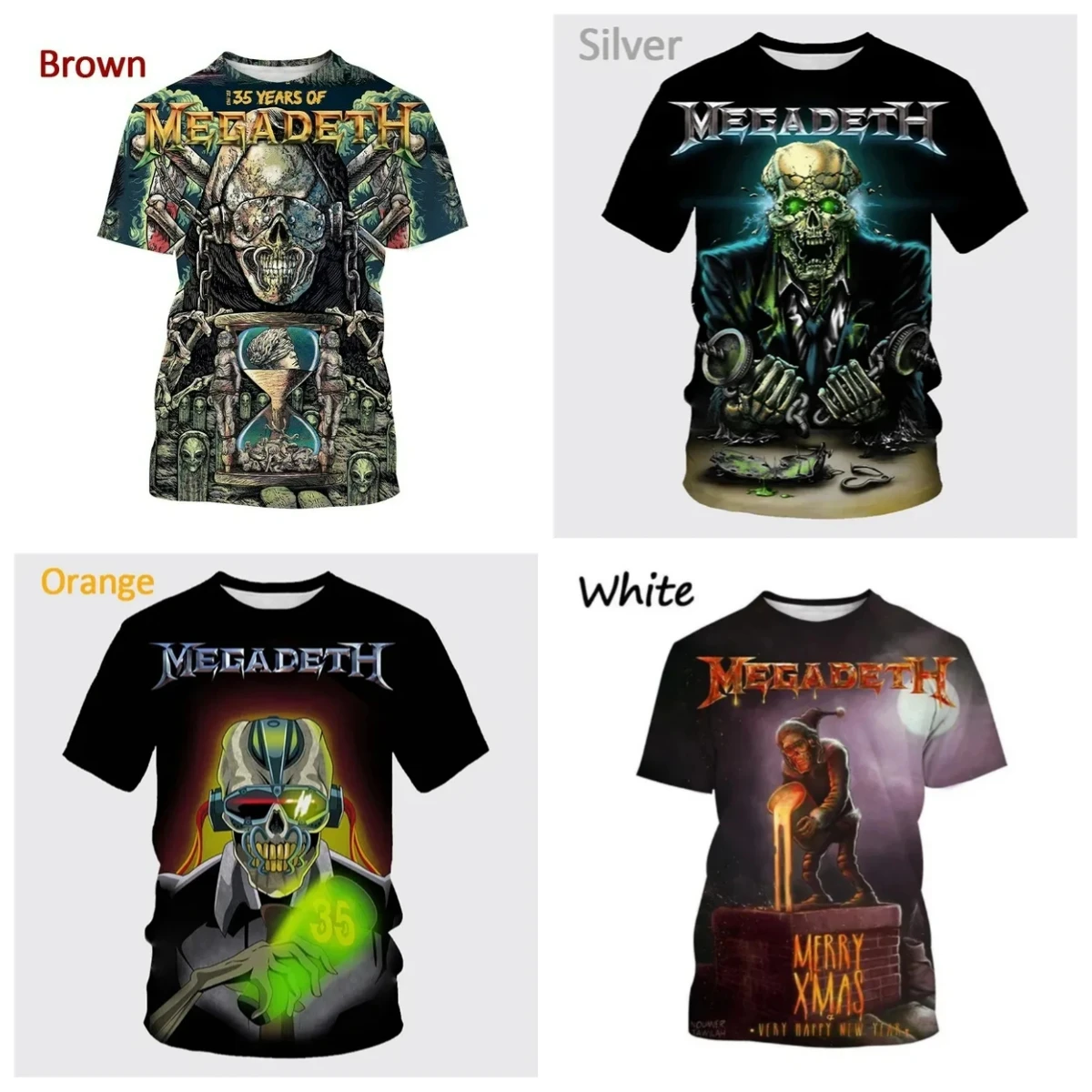 

Модная футболка Megadeth, мужская футболка с 3D принтом, уличная футболка в стиле хип-хоп с круглым вырезом, мужская и женская быстросохнущая футболка MOTO