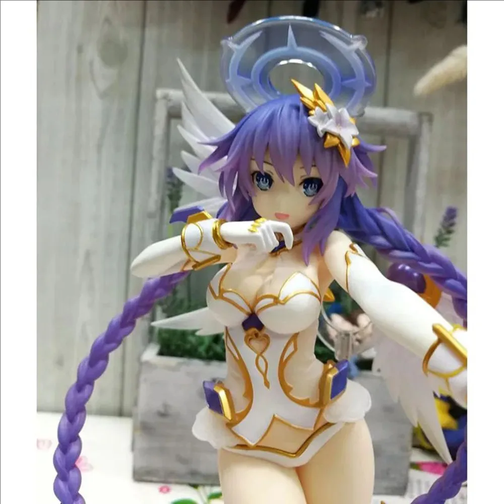 25cm Anime Hyperdimension Neptunia Figures Purple Heart Neptune PVC Action Figures Collection Model ToysFor Christmas Gift