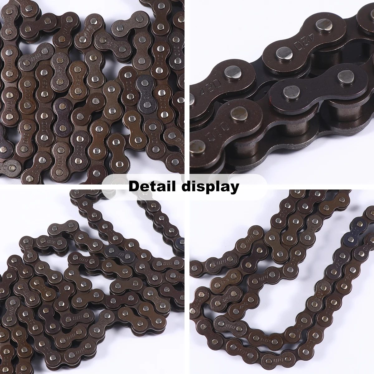Durable Motorcycle Chain Heavy Duty Off-road Scrambling Bike Motocross Tpu Nylon Composite Replacement Long Lasting Safety