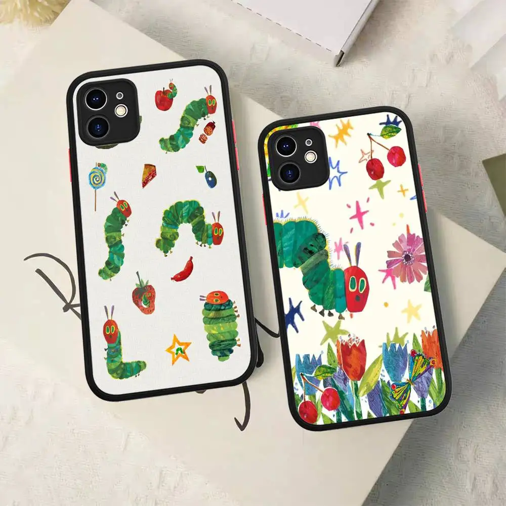 

The Very Hungry Caterpillar For IPhone Air 16 15 14 Plus 13 12 11 Pro Max Matte Cover Jelly Shockproof Phone Case