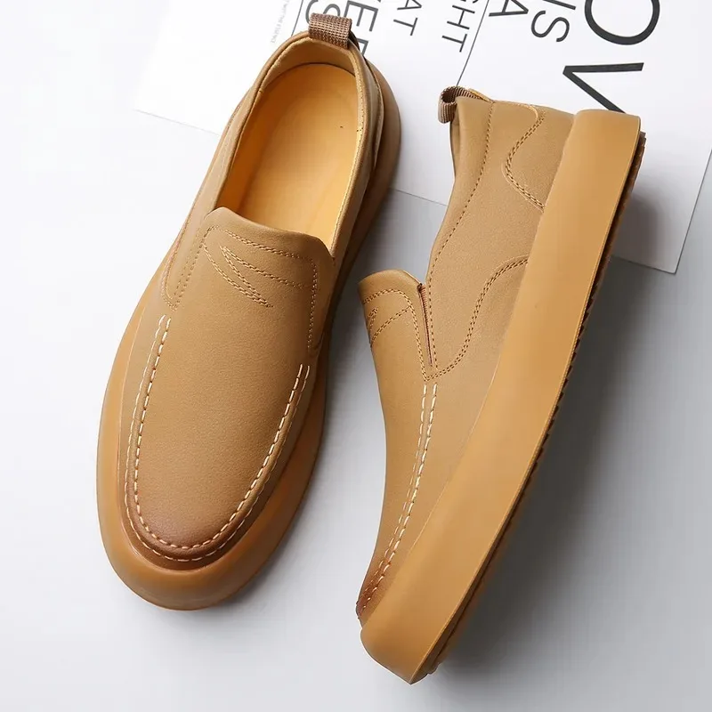 

Men Shoes Luxury Cowhide Leather Shoe Classic Slip on Loafers Mocasines Leather Sneaker for Men Soft Sole Driving Shoe Man Shoes