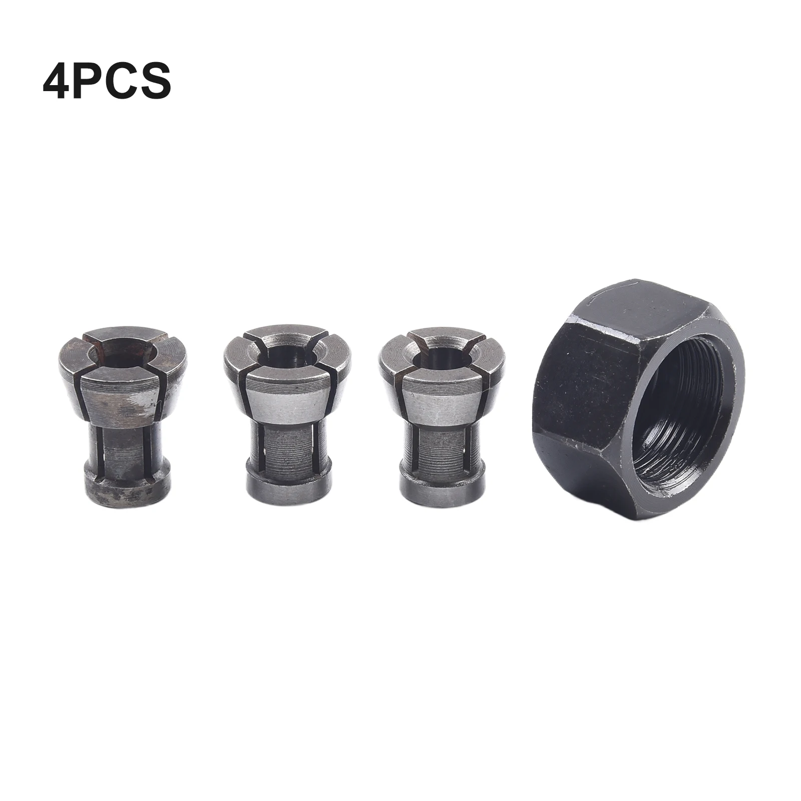 3pcs 6/6.35/8mm Collet Chuck Adapter With M17 Nut Split Bushing Converters For Engraving Trimming Machine Wood Router