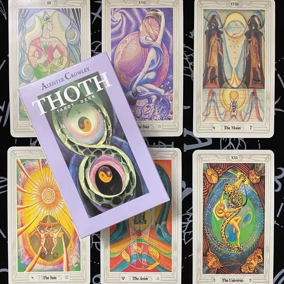 Thoth Tarot Cards 78 Cards Deck Mysterious Divination Oracle Playing Card Board Game Playing Games Card