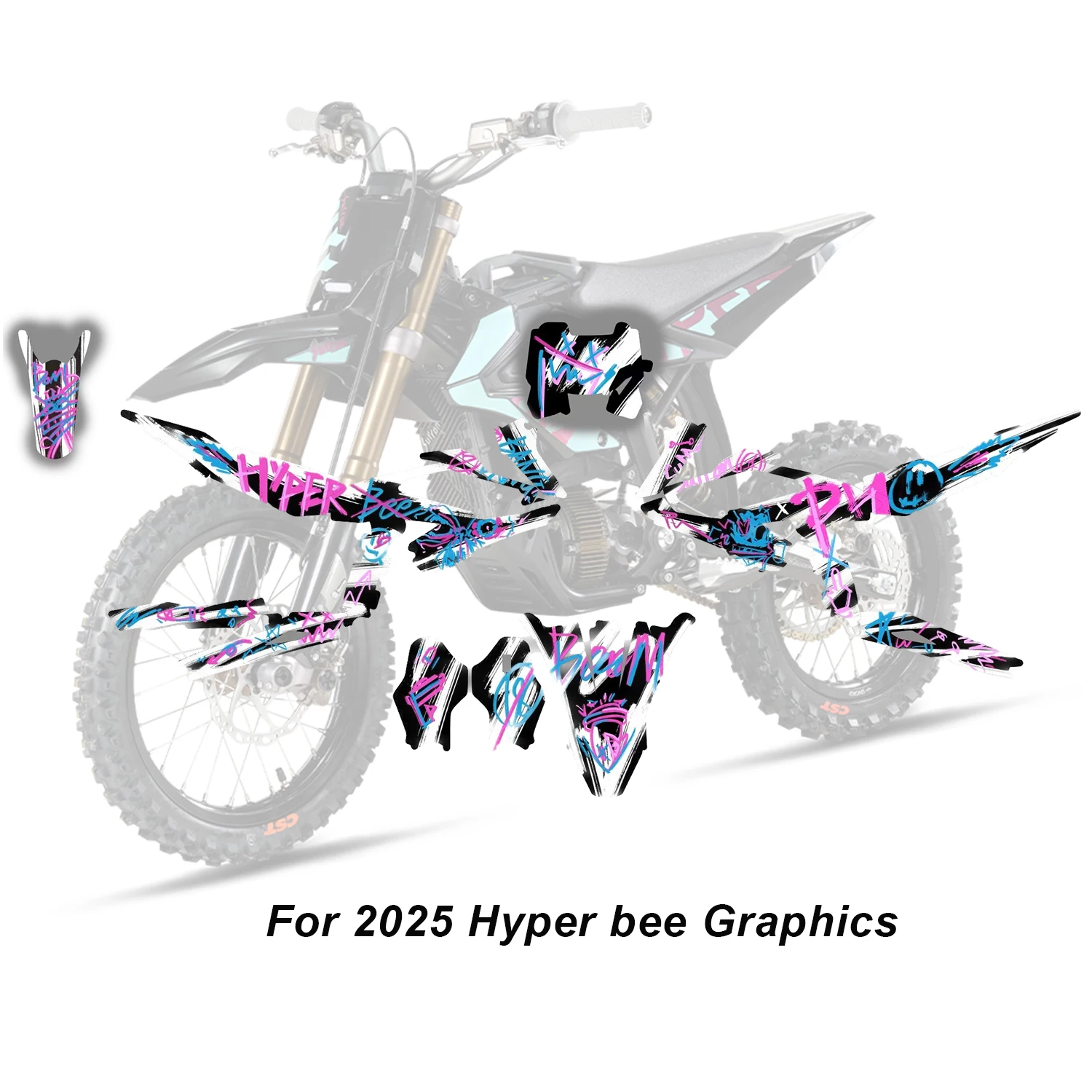

2025 SUR Hyper Bee Graphics electric Dirt bike stickers body decoration protection sticker film decal mod stickers Graphics