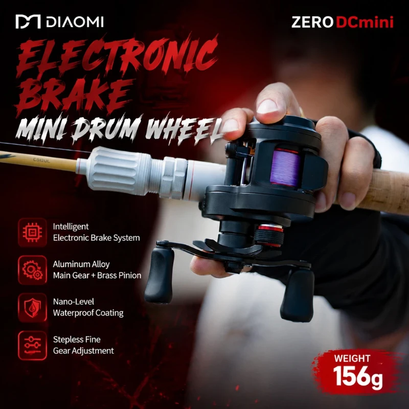 new-product-fishingfans-zero-dcmini-drum-reel-7-1bb-71-1-156g-smart-electronic-brake-hall-sensor-anti-backlash-compact-body