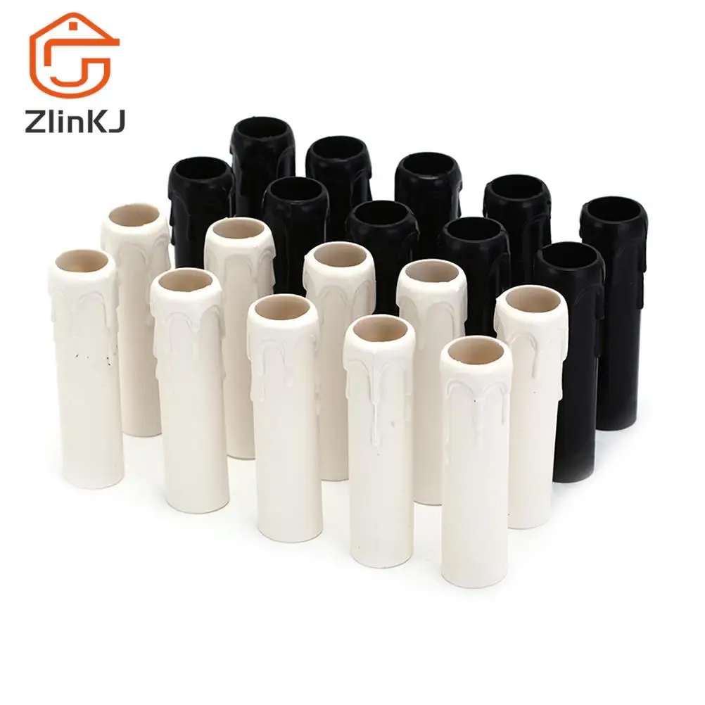 Nowy 10Pcs/Lot Sleeve Candle Lamp Base Cover Chandelier Part Candle Tube Table Lamp Base Candle Lamp Holder Tube Candle Lamp Base