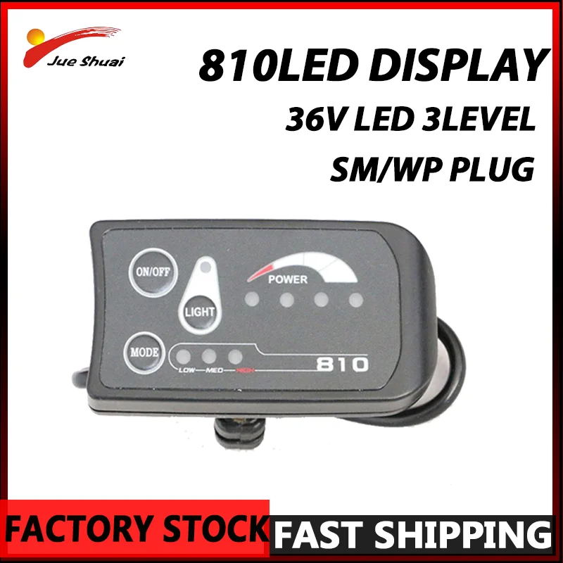 3 Mode Swithing E Bike 810 LED Display 6Pin Waterproof Connector Light Control EBike LED Display Plastc Panel High Quality