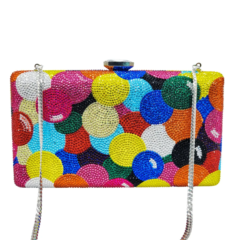

Crystal Women's Purse Diamond-encrusted Dinner Bag Colorful Bubbles Full Of Diamonds Banquet Women's Bag Luxury Designer Handbag