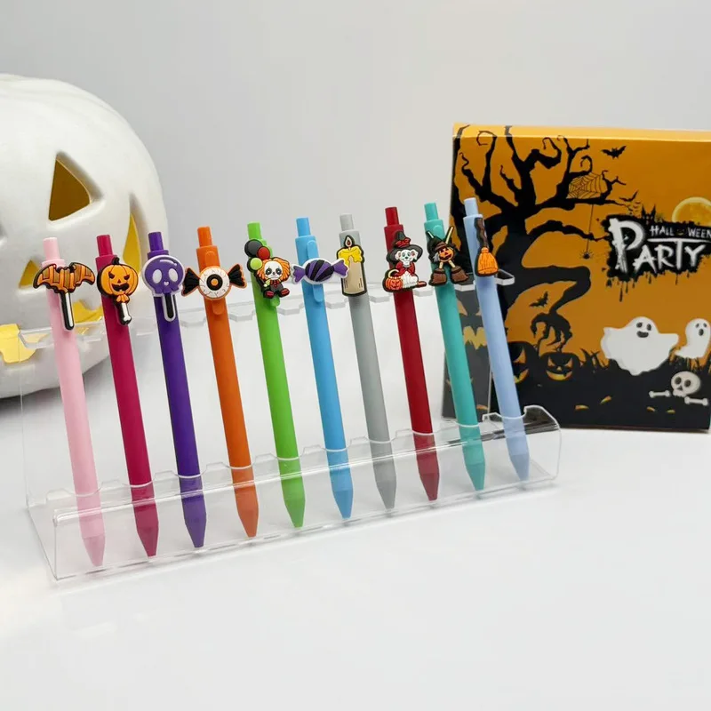 20/30pcs  Creative, simple, and cute Halloween pumpkin-themed retractable ballpoint pen Random Color Campus Design Back-to-Schoo