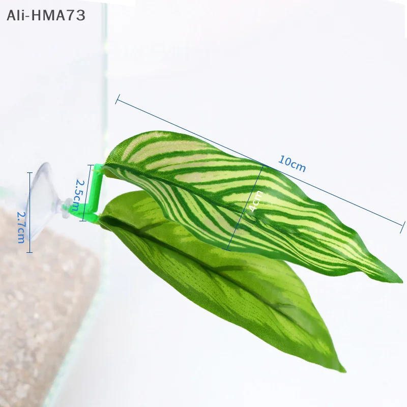 

1Pc/5Pcs Fish Tank Plastic Fake Plants Aquarium Decoration Green Leaf With Suction Cup For DIY Fish Tank Decoration