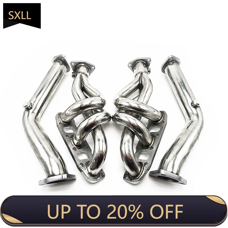 니산 370z 인피니티 G37용 SXLL 스테인리스 스틸 헤더 + 다운스파우트