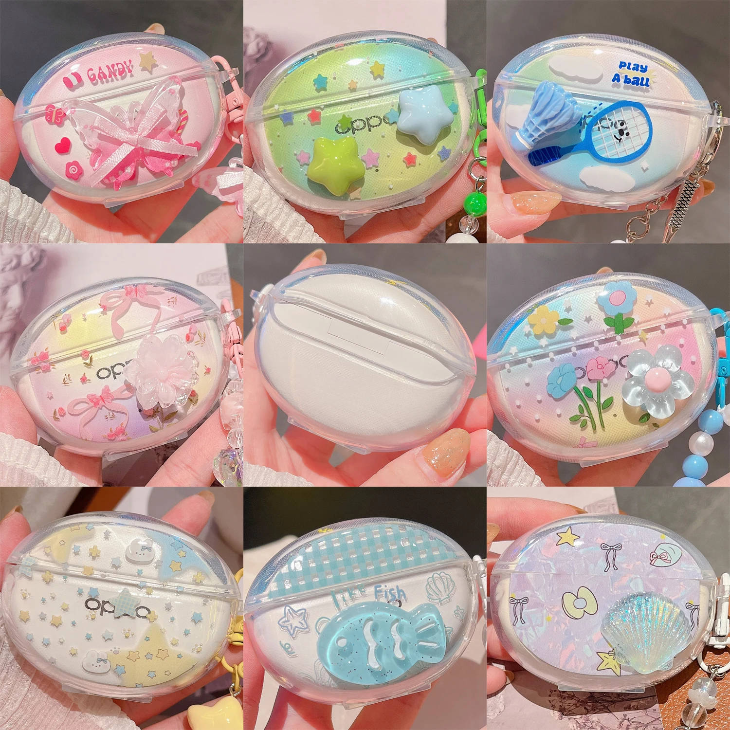 حافظة كرتونية شفافة لهاتف هواوي FreeBuds SE4 ANC / 7i 6i 5i غطاء سماعة أذن FreeBuds Pro3 Pro4 حافظة واقية مضادة للصدمات