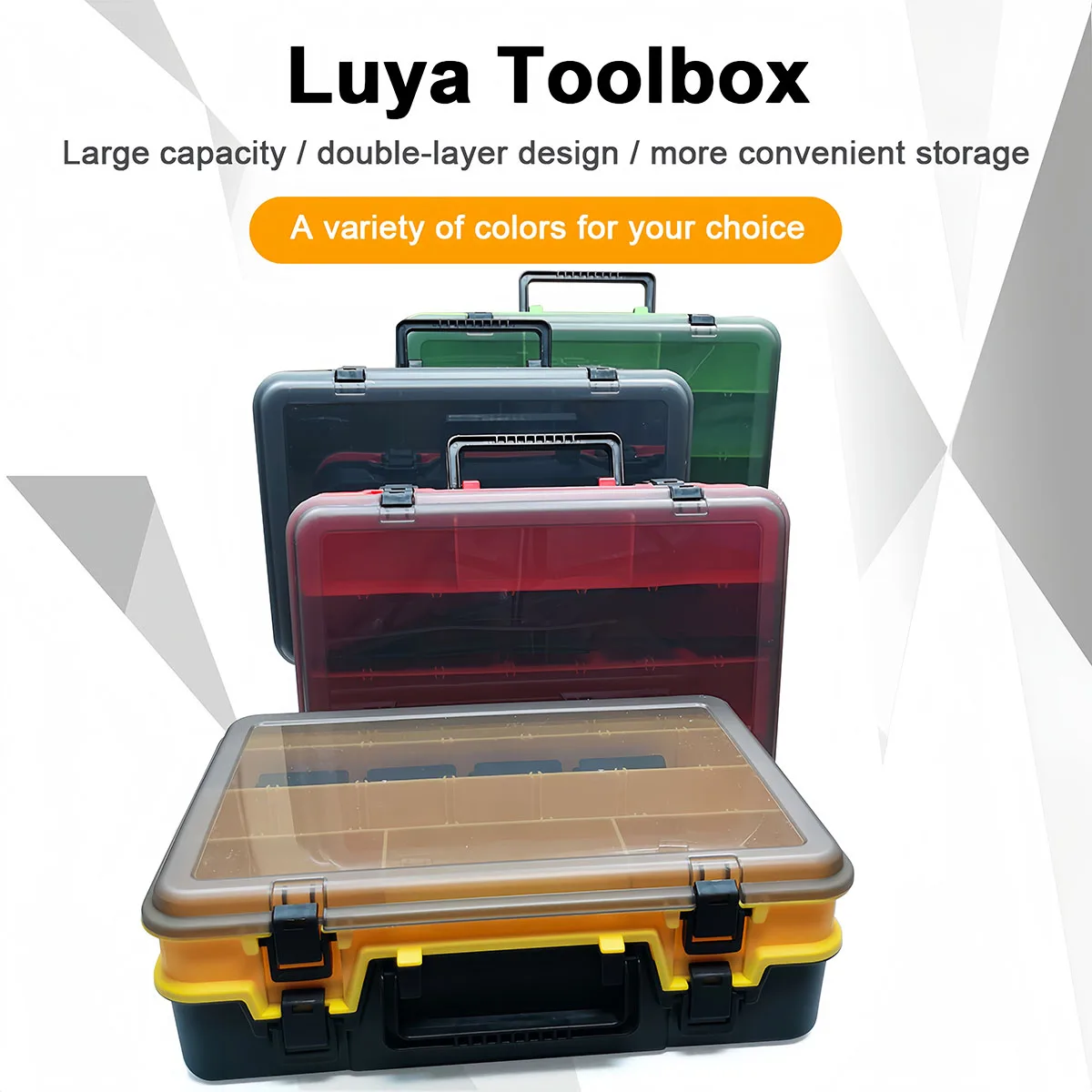 Double Layer Fishing Tackle Boxes Portable Fishing Accessories Tool Storage Box Fish Hook Lure Fake Bait Box Fishing Supplies