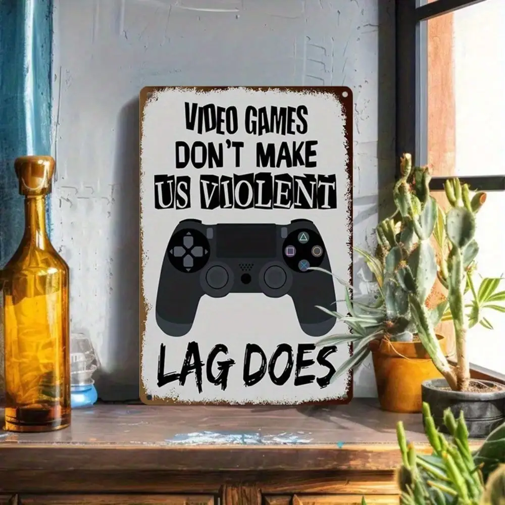 1PC Tin Sign Video … - image