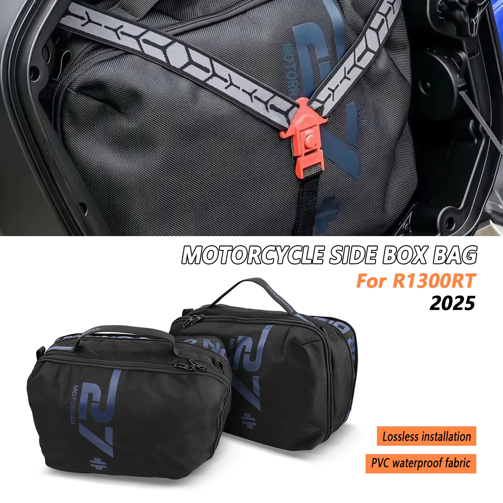 

Motorcycle Custom Triple Box Bag Large Capacity Dual Side Inner Liner Travel Storage Bag FOR BMW R1300RT R1300 RT 2025-