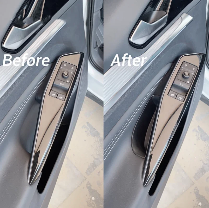 ل VW Volkswagen ID.4 GTX Crozz 2021 2022 باب السيارة الجانب وحدة التحكم مسند الذراع حاوية علب التخزين المركزية قفاز المنظم #2