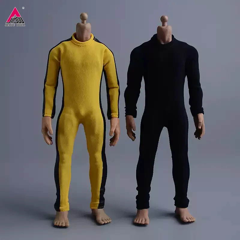 

﻿ ATStory 1/12 Male Kung Fu Costume Tight Bodysuit Jumpsuit One-piece Clothes Model Fit 6'' Action Figure Body Dolls