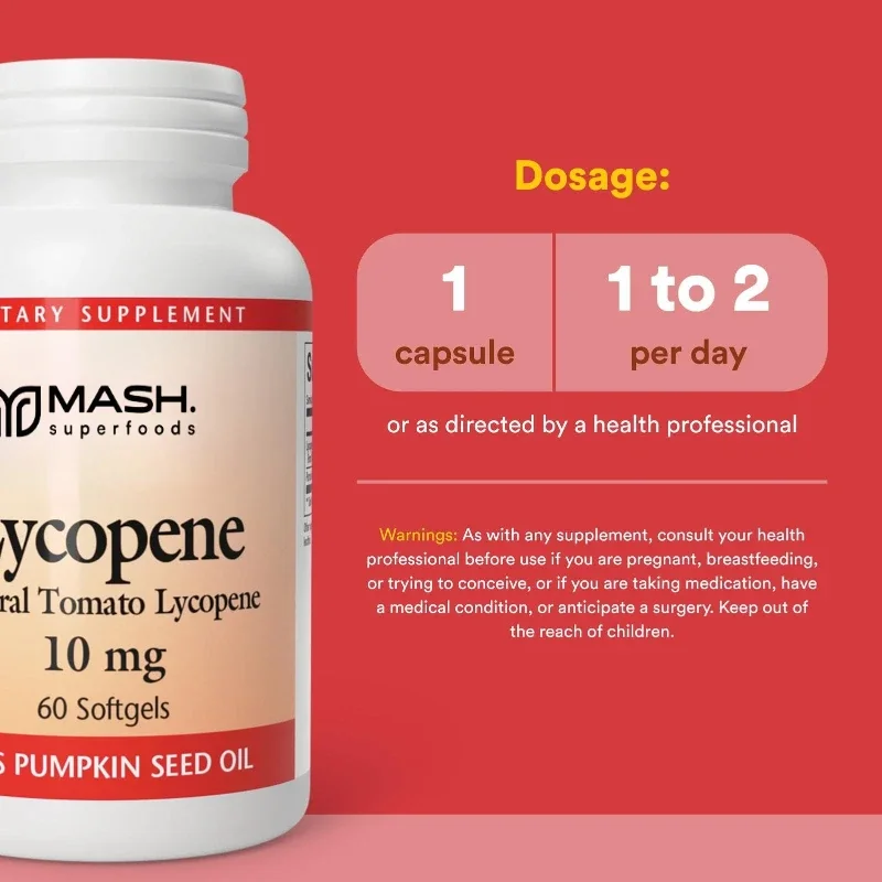 

Men's Lycopene Prostate Supplement Made in USA for Prostate Health Skin Care Antioxidant Support