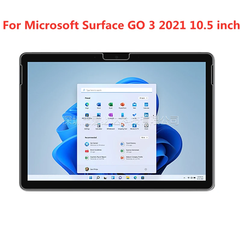 Tela de vidro temperado protetor para microsoft surface go 3 2021 10.5 polegada tablet tela de vidro