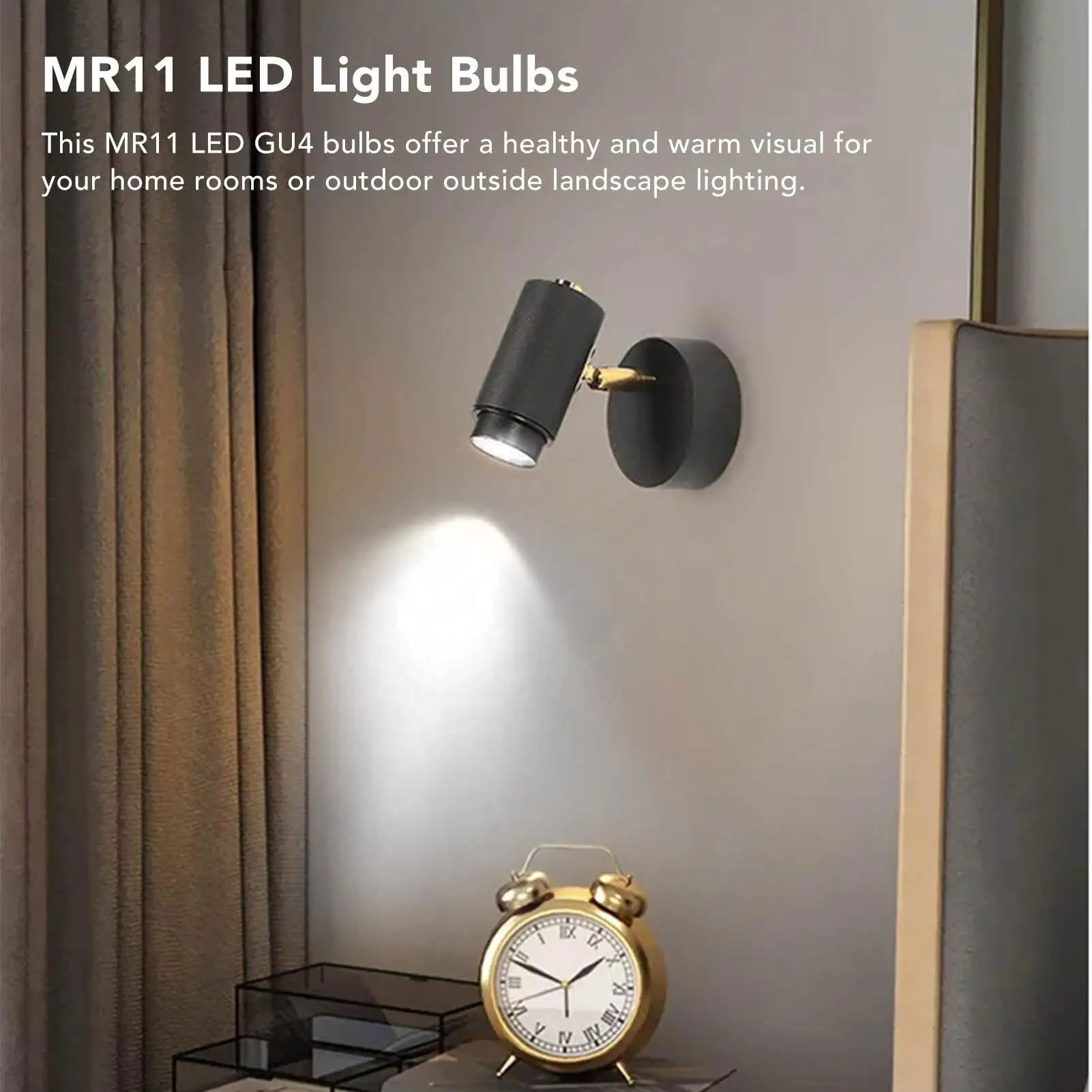 مصابيح كهربائية GU4 LED MR11 موفرة للطاقة 12 فولت 3 وات شعاع عريض 270LM قاعدة سيراميك مثالية للممرات والاستخدام الخارجي #4