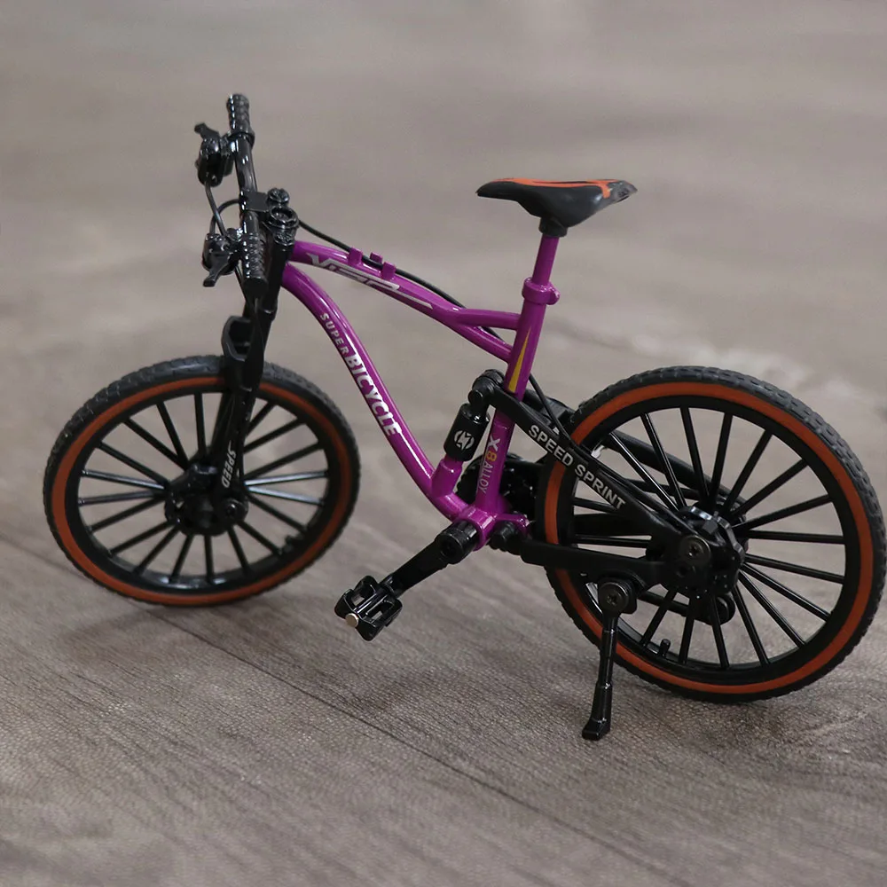 Kids Toy Simulation Bicycle Model 1:8 Scale Home Decor Mini Bicycle Off-road Diecast Alloy Bicycle Toy Desk Ornament