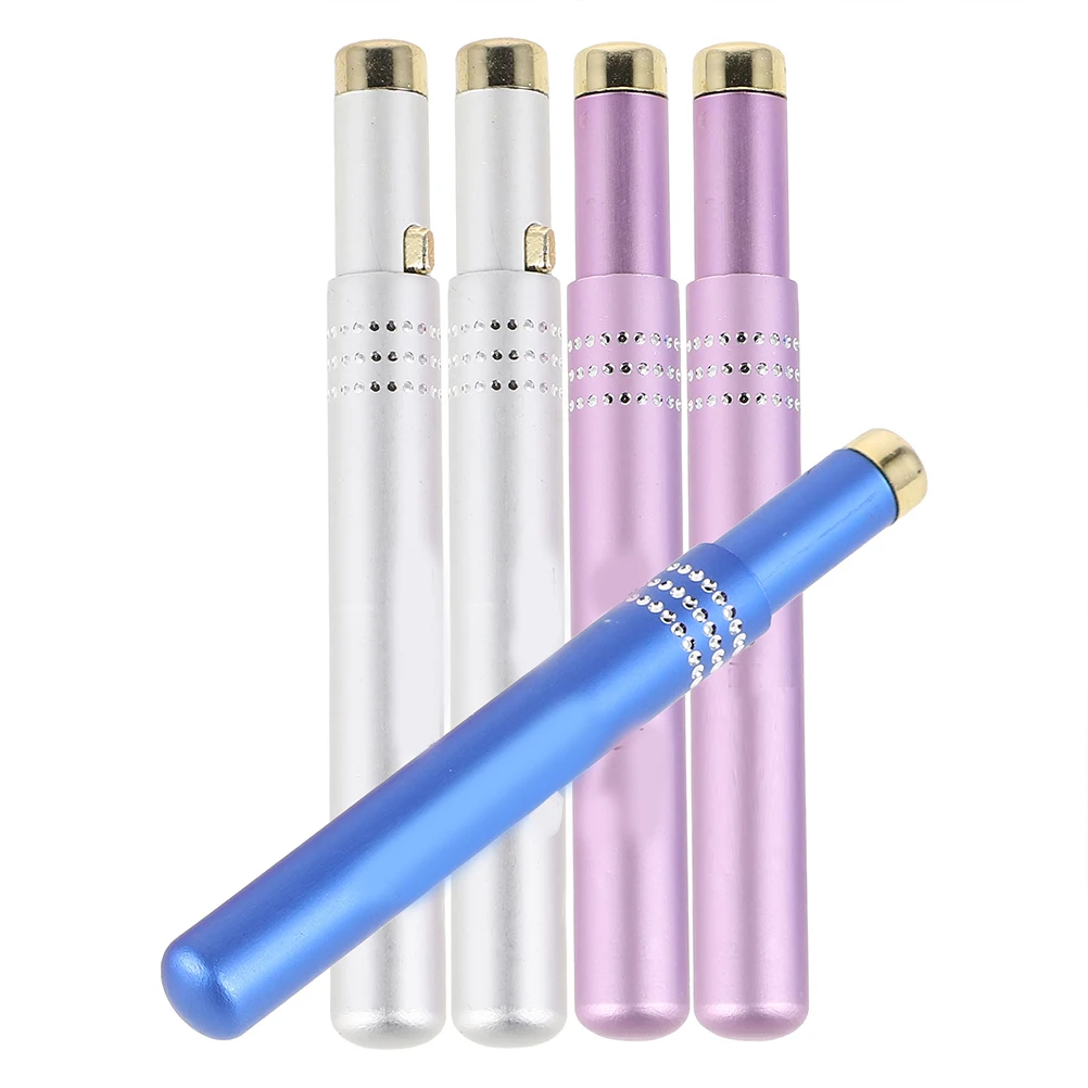 

5pcs Retractable Telescopic Metal Lip Brushes for Travel Makeup with Strong Durable Case Automatic Concealer Tool