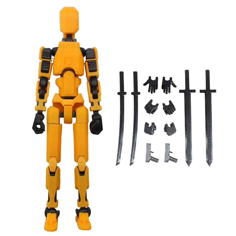 Multi Jointed Movable Robot 3D Printed Mannequin Lucky 13 Full Body Activity Robot Action Figures B