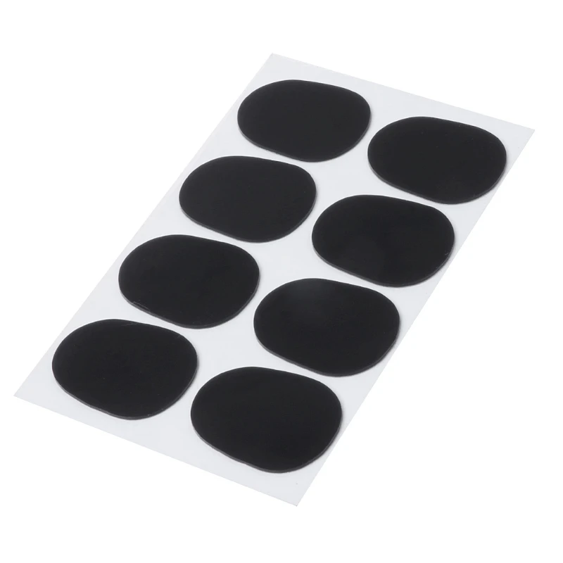 8 Pieces/pack Alto Saxophone & Clarinet Mouthpiece Cushions Patches Pads Set, 0.5mm 0.8mm Optional Black Color