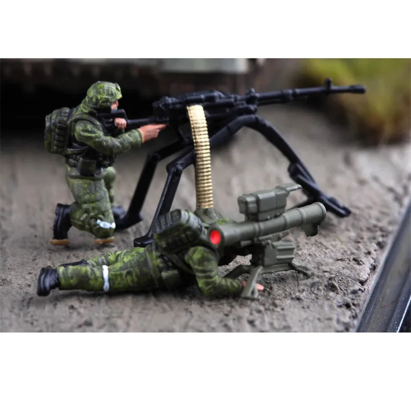 1:72 مقياس نموذج 2 قطعة بندقية ATGM الروسية مع كود مدفعي الجنود عمل الشكل لتقوم بها بنفسك المشهد ملحق جمع عرض المشجعين