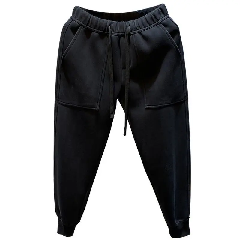 

Korean Popular Clothes 2025 Spring Autumn Simple Trendy Men Clothing Work Wear Casual Pants Tied Feet Street Loose Sweatpants