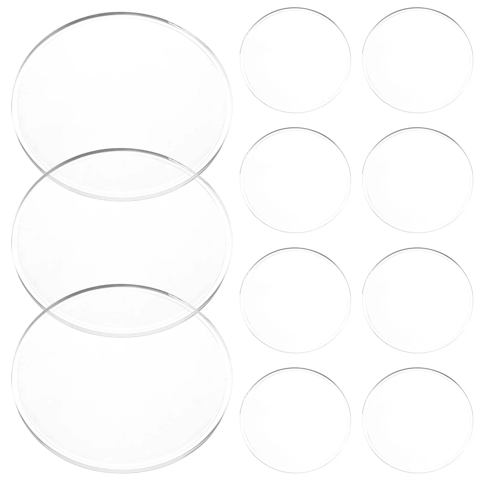 40Pcs Magnifying Glass Lens Biconvex Portable Magnifier Resistant for Seniors Reading Jewelry Maps Watch Computer