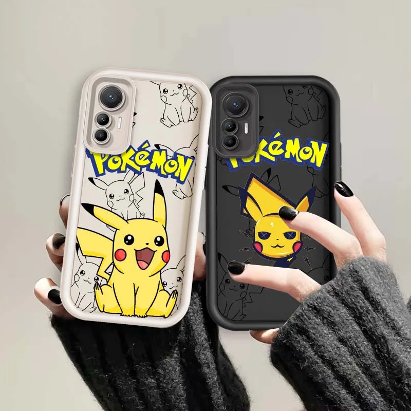 

P-Pikachus Anime Cute For Xiaomi Mi 15 14 14T Redmi 13 13T 13C 12C 14C 12 12T 11 11i Lite Pro 5G Eye Ladder Phone Case