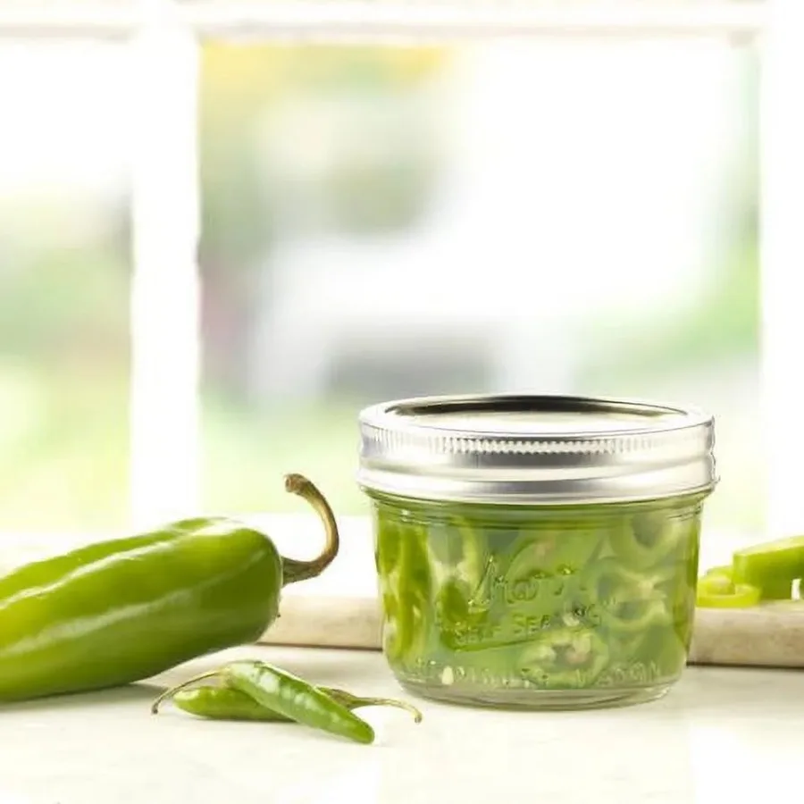 (2 pack) Canning Jars, Wide Mouth Half-Pint Mason Jars with Lids and Bands, 12 Count 8 oz