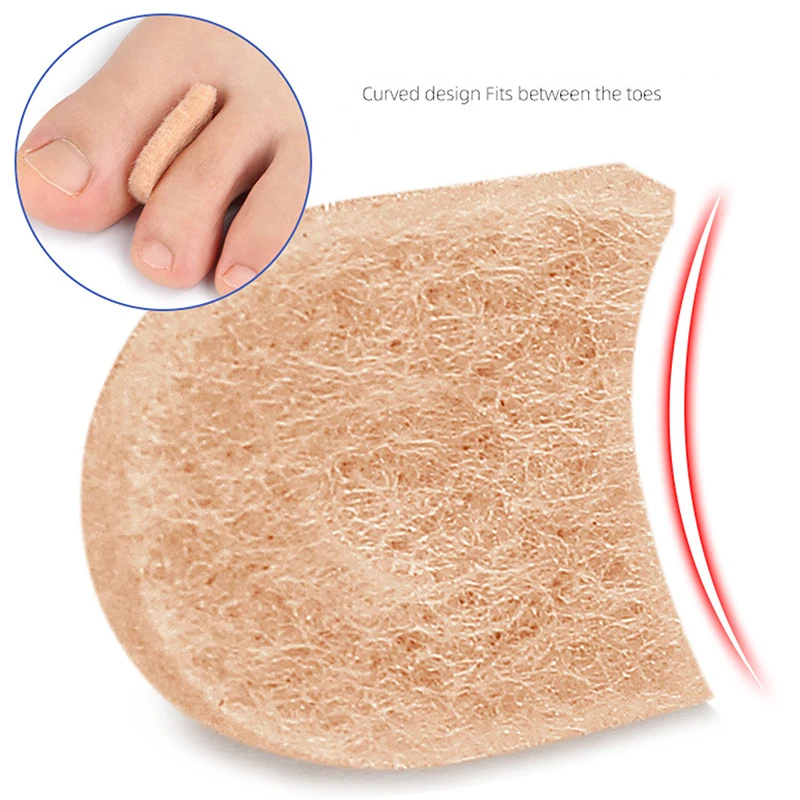 Felt Toe Straightener, Polegar sobreposição Toe Separator, Divisor diário Toe, grande cuidado do osso do pé, cuidados com os pés, 10pcs
