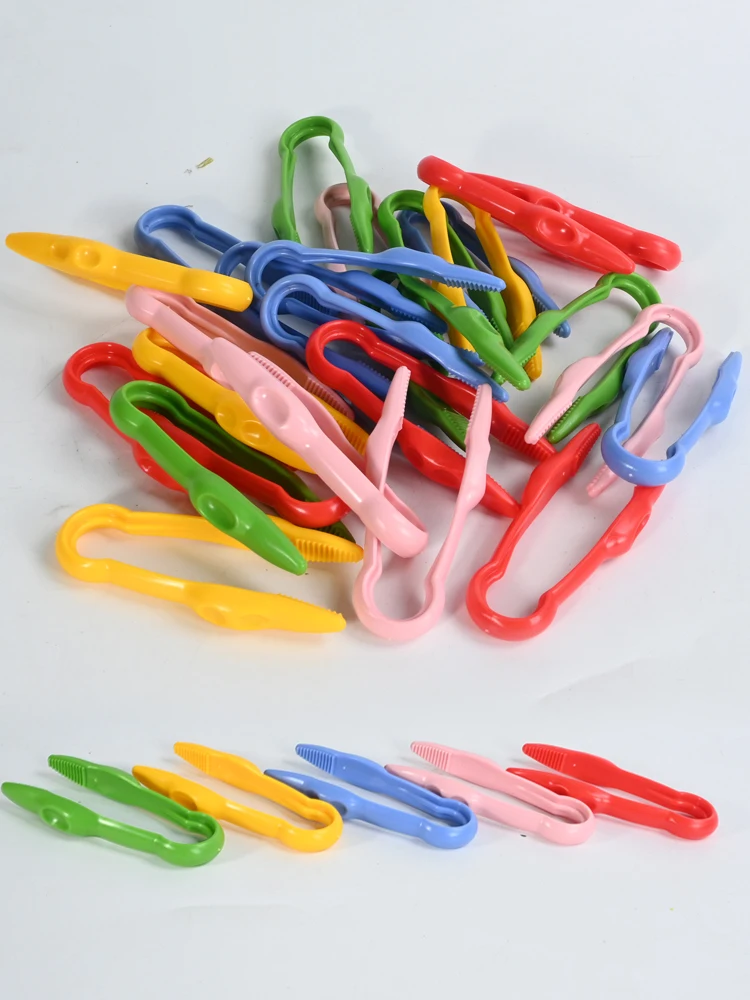 5PCS Kinderen Plastic Pincet Sorteren Tellen Voorschoolse Wetenschap Homeschool Peuter Fijne Motoriek Biologie Kinderen Educatief - afbeelding 2