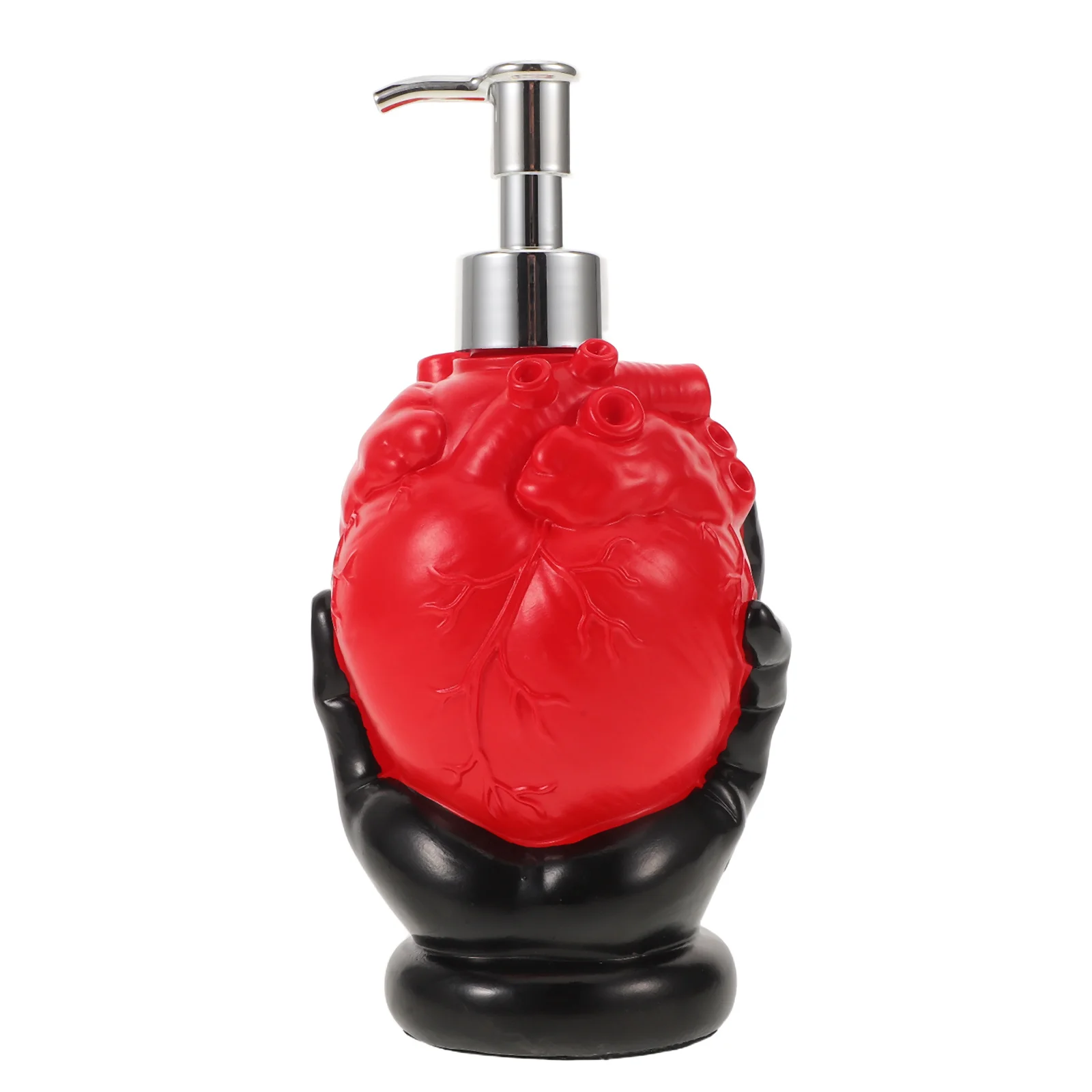 

Heart Shaped Soap Dispenser Gothic Pump Bottle For Bathroom Kitchen Sink Refillable Haunted House Halloween Decor Macabre