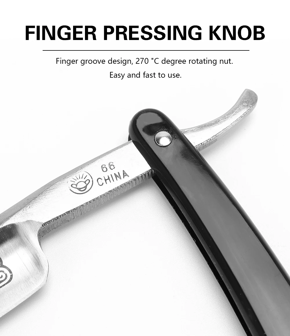 Klassische Straight Edge Barber Razor Schönheit Professionelle Rasiermesser Salon Qualität Manuelle männer Bart Cut Throat Shavette – Detail 3