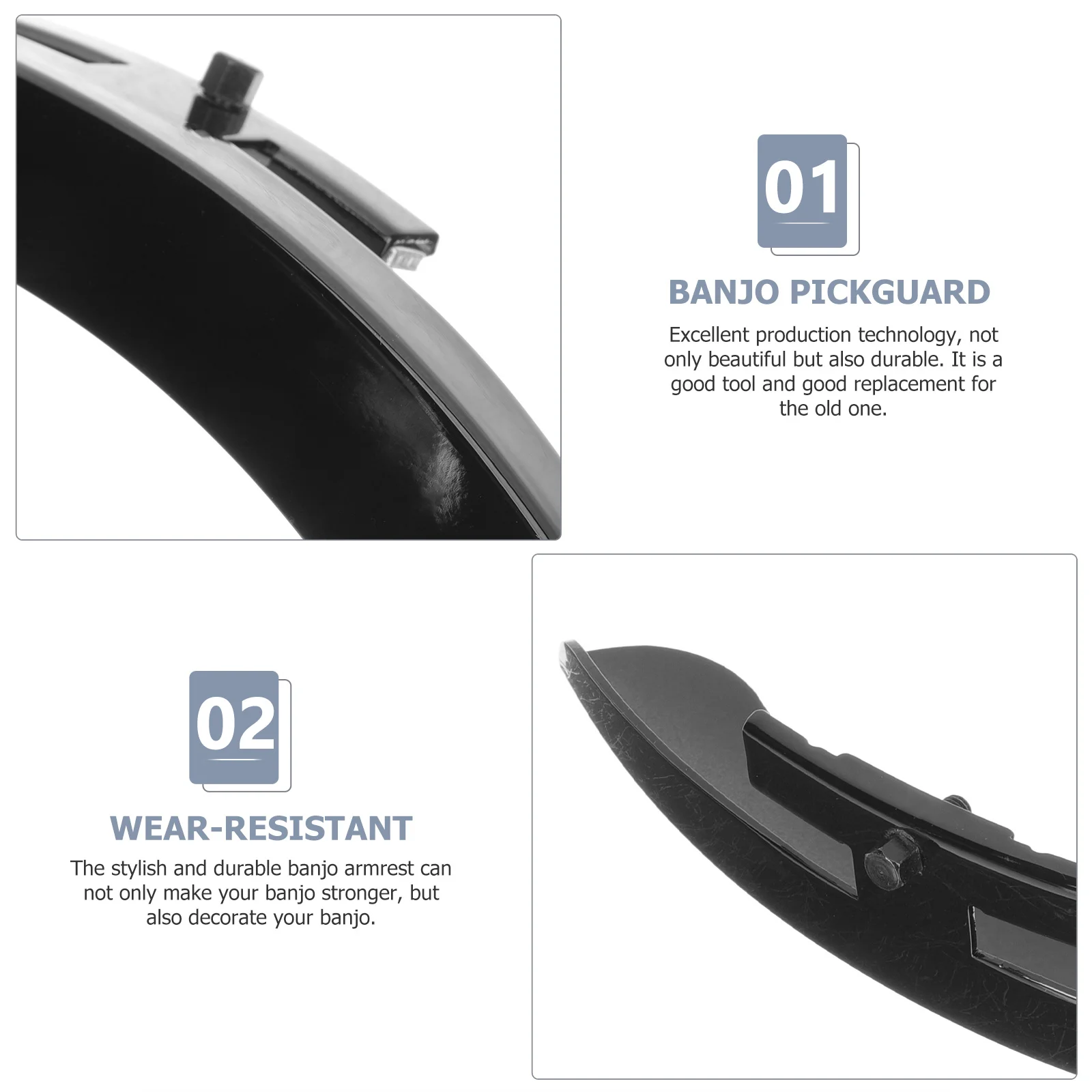 

Metal Banjo Armrest Durable Scratch Resistant Protection Plate For Banjo Instrument Creative Design Wear Resistant Guitar Part