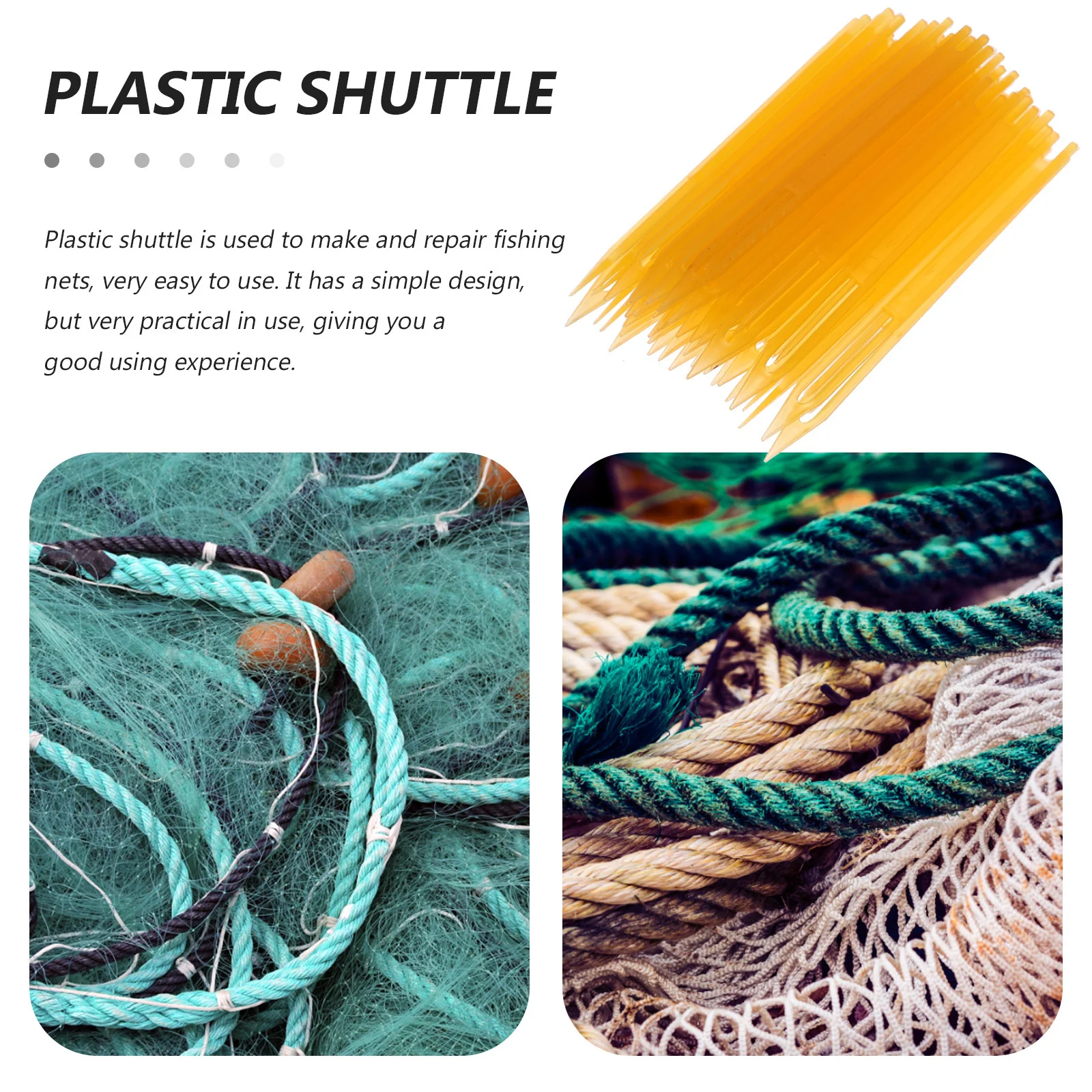 

40pcs Fishnet Shuttles Plastic Weaving Shuttle For Fishing Net Repair Tool Lightweight Knitting Accessories Tackle Supplies