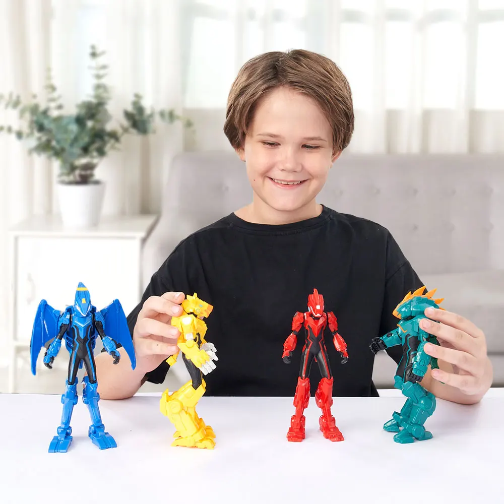 Quantum Heroes Dinoster 6 Inches (17.5CM )Dinoster Figure - Lucio with Movable Arms Anime Action Figure Kid Toys Gift