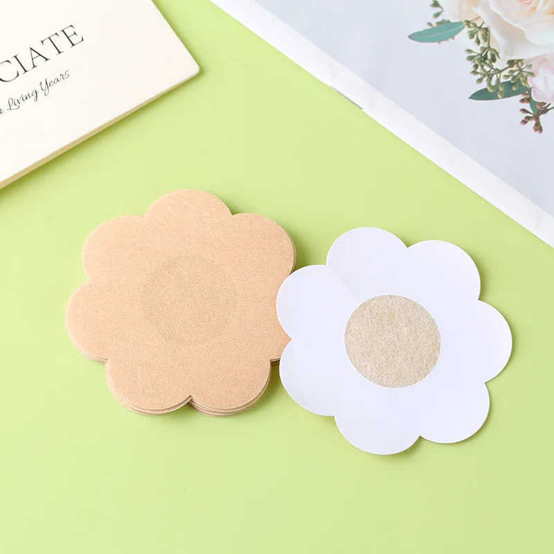 Secondary Plum Blossom Breast Patch Disposable Non-woven Fabric Chest Patch Anti Glare Nipple Patch Invisible and Traceless Ches