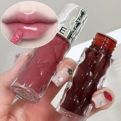 6 Colors Red Clear Lip Gloss Lasting Mirror Water Light Lip Glaze Jelly Glass Lip Oil Waterproof Lipstick Nude Clear Tint Makeup