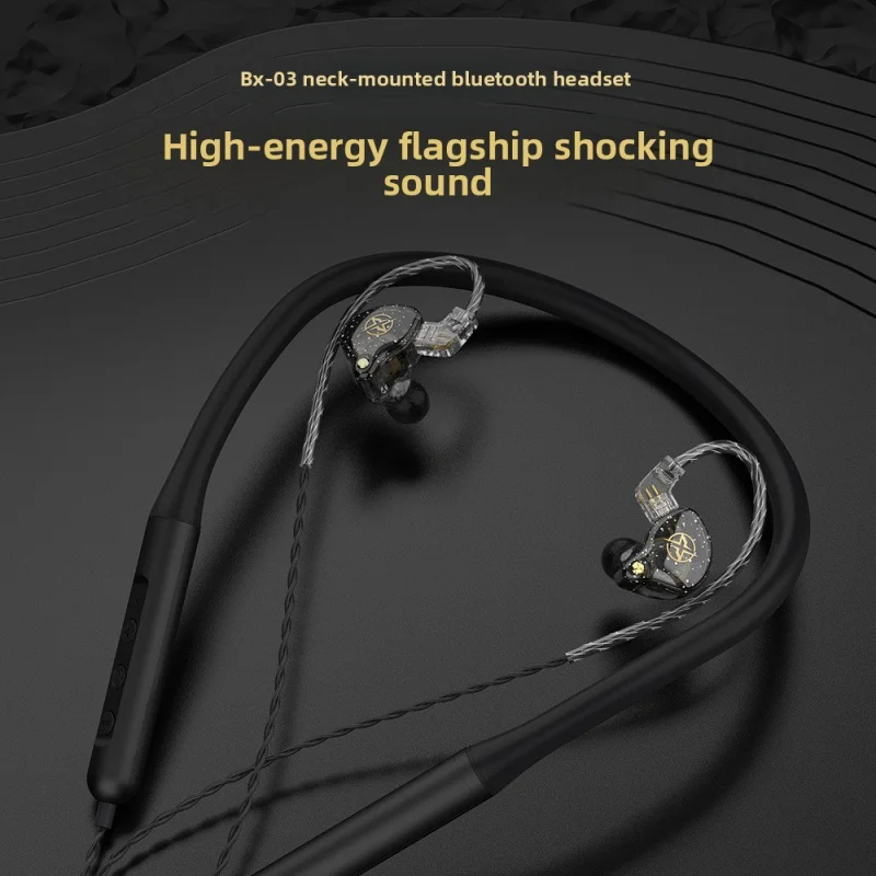 Auriculares inalámbricos con banda para el cuello, auriculares deportivos de graves profundos enchufables, auriculares inalámbricos estéreo Bluetooth con micrófonos claros