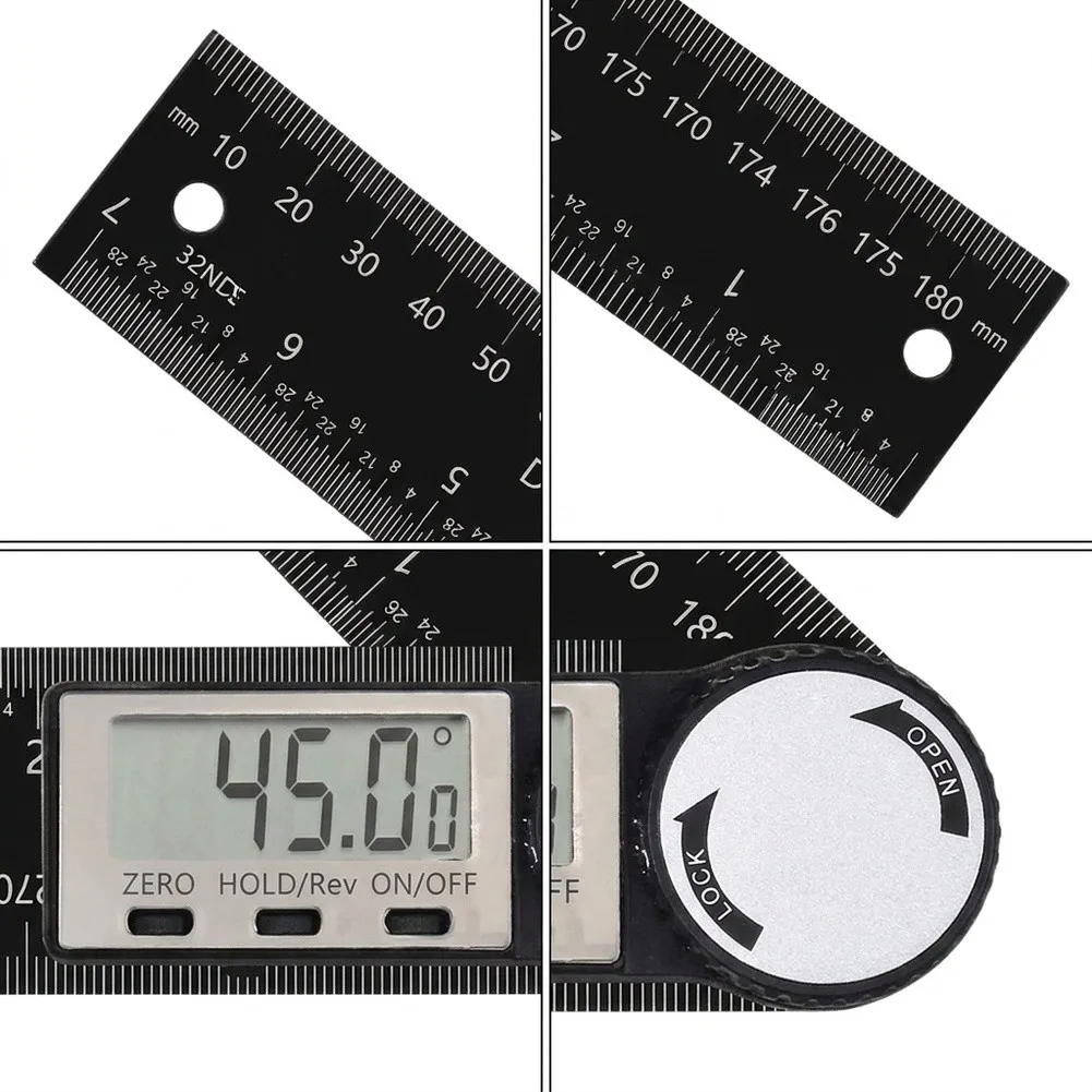 For 2-in-1 Digital Protractor and Straight Edge Tool for Accurate Angle Measurement in Workshop and On-Site Construction