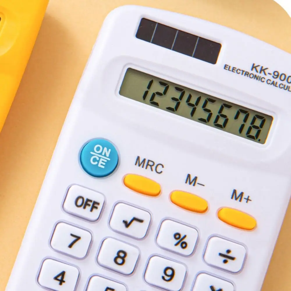 آلة حاسبة صغيرة للجيب مكونة من 8 أرقام، شاشة LED كبيرة، لون الحلوى، وظيفة قياسية، آلة حاسبة رياضية صامتة، هدية