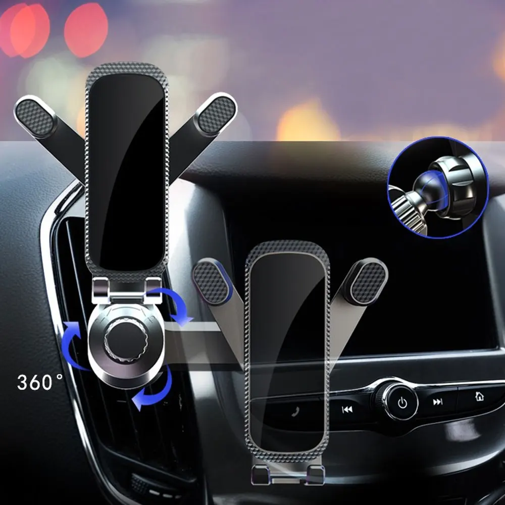 Gravity Car Phone Holder Air Vent Hook Phone Mount 360-Degree Rotation Smart Gravity Phone Holder for Car One-Hand Placement